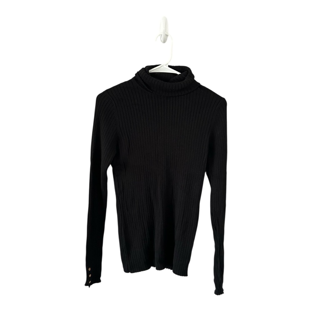 For Dillards Black‎ Ribbed Turtleneck Sweater